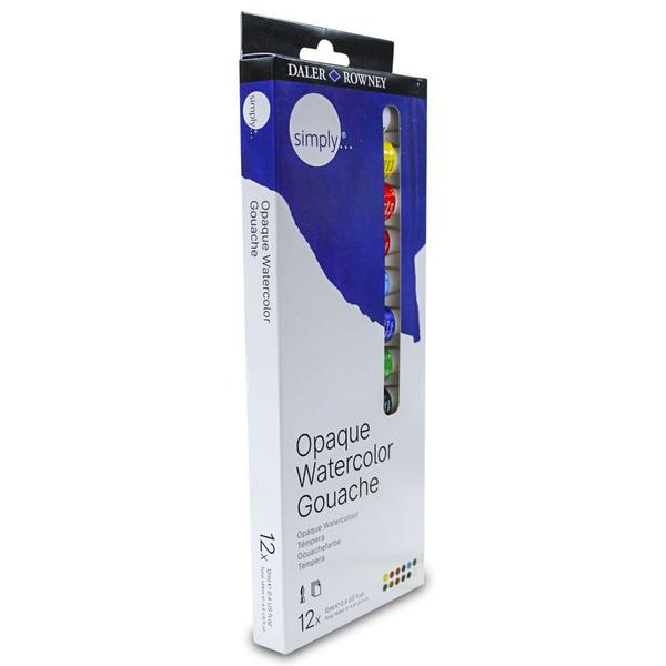 Imagem de Estojo de Tinta Gouache Daler Rowney Simply Bisnagas 12 ml com 12 Cores  126600912