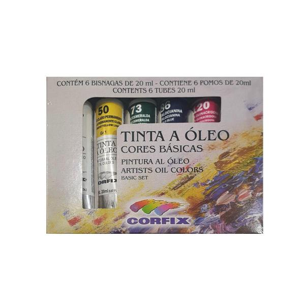 Imagem de Estojo De Tinta Óleo Corfix Com 6 Bisnagas 20Ml