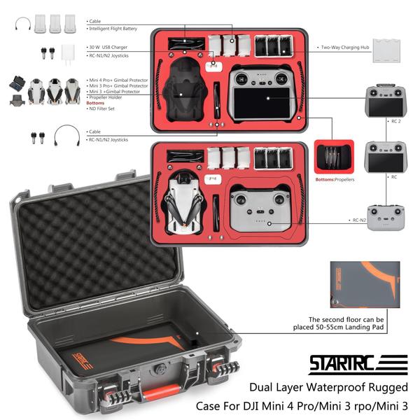 Imagem de Estojo de transporte STARTRC Capa rígida de camada dupla para DJI Mini 4 Pro