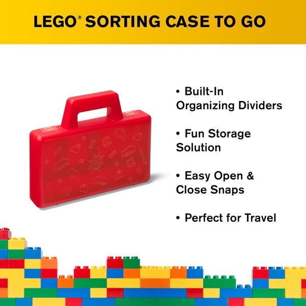 Imagem de Estojo de viagem LEGO Sorting Box To-Go com divisórias organizadoras