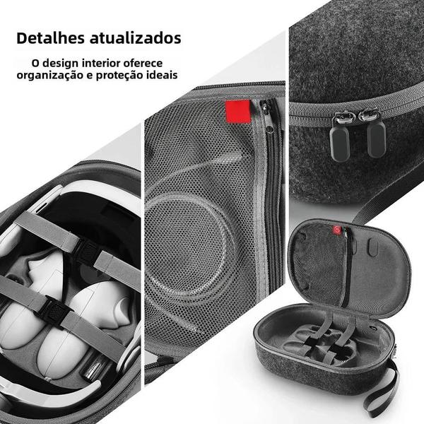 Imagem de Estojo de Viagem Portátil para Meta Quest 3 VR - Bolsa Protetora EVA