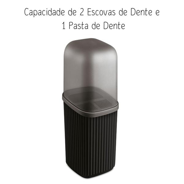 Imagem de Estojo Dental Porta Escova Dente Higiene Viagem