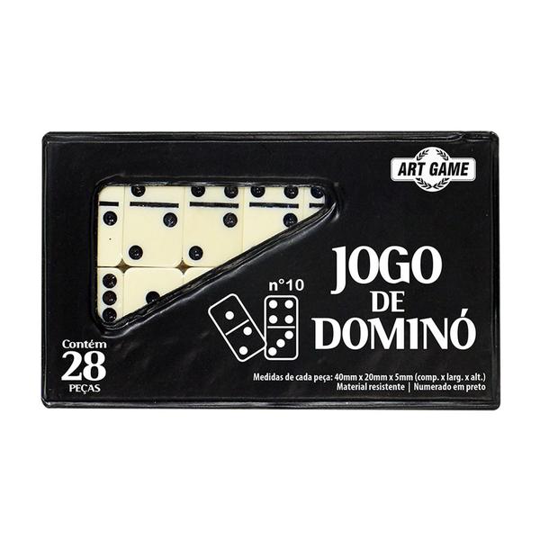 Estojo Dominó Profissional 10mm Grande 28 Peças Artbrink Imagem de Estojo Dominó Profissional 10mm Grande 28 Peças Artbrink