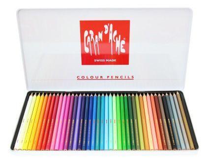 Imagem de Estojo Lápis Aquarelável Swisscolor Caran D'ache 40 Cores