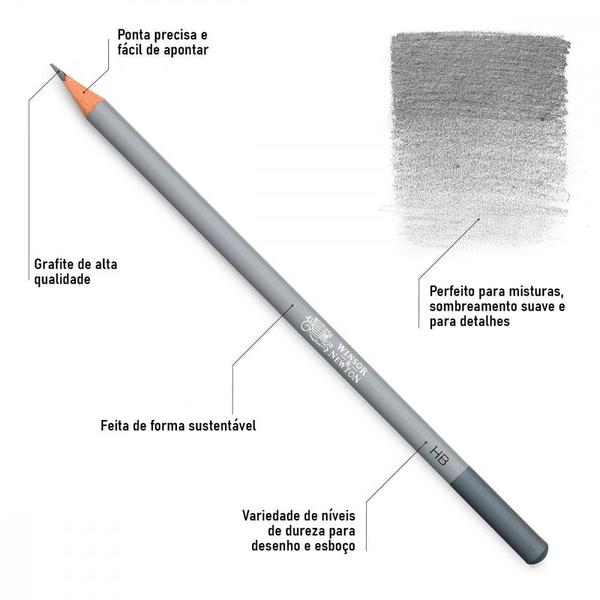 Imagem de Estojo Lápis Grafite Winsor & Newton 06 Graduações