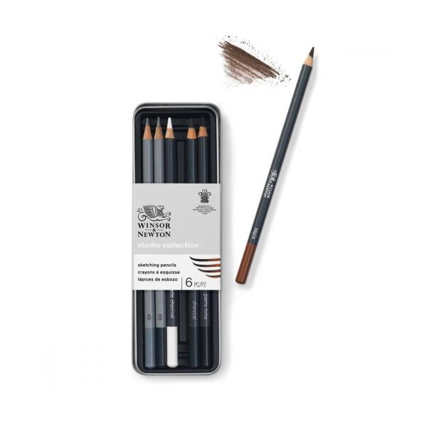 Imagem de Estojo Lápis para Desenho Winsor & Newton Studio Collection com 6 Unidades - 0490011