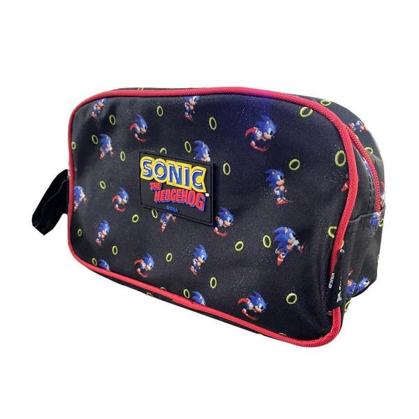 Imagem de Estojo Necessaire Grande Sonic The Hedgehog Preta Luxcel