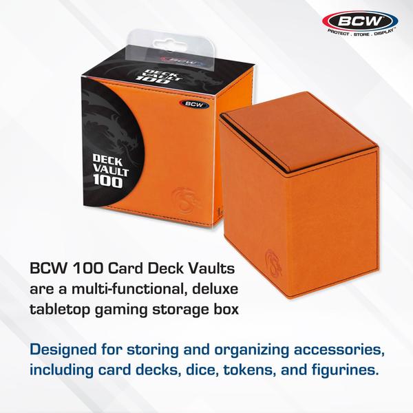 Imagem de Estojo para baralho de cartas BCW Deck Vault LX 100 laranja com manga 100