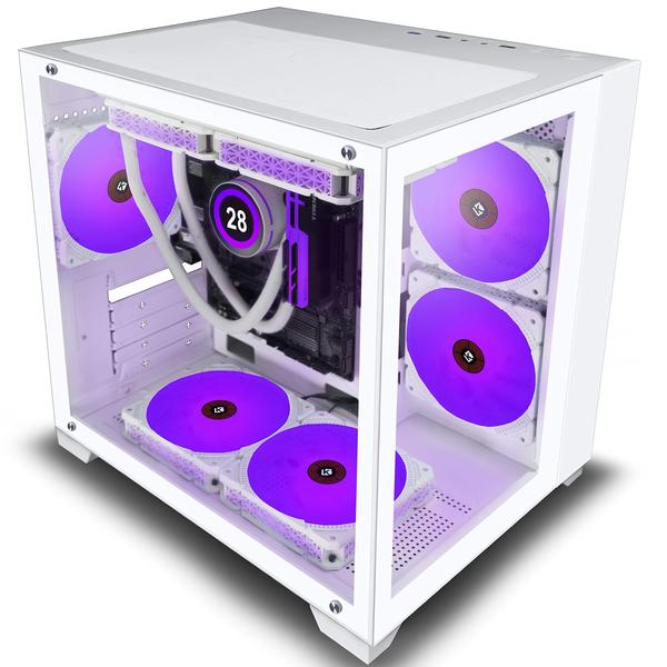 Imagem de Estojo para PC KEDIERS Micro ATX Tower C770 com 7 ventiladores ARGB e vidro