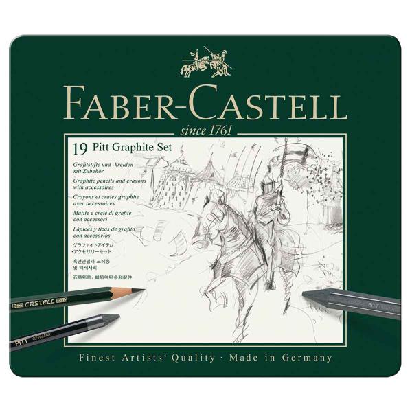 Imagem de Estojo Pitt Graphite Set Faber-Castell com 19 Pecas