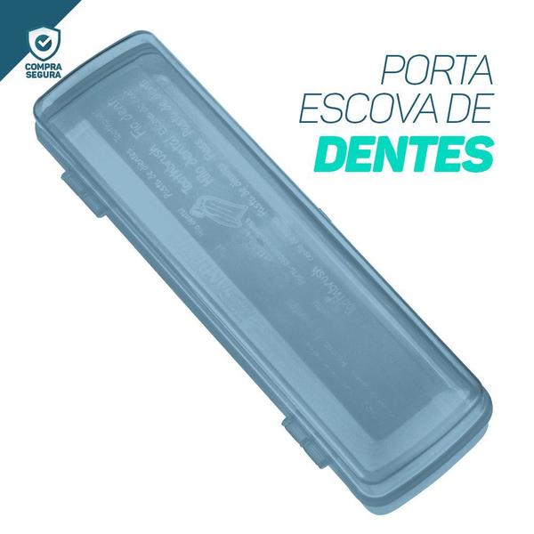 Imagem de Estojo Porta Escova De Dentes Portatil Plástico Viagem Cores Praticidade Organização