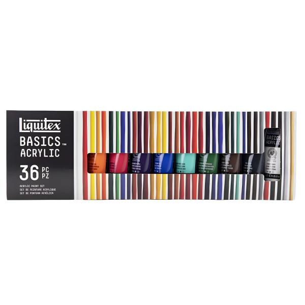 Imagem de Estojo Tinta Acrílica Basics Liquitex 22ml C/36 Cores