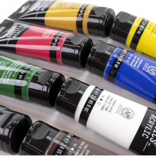 Imagem de Estojo Tinta Acrílica Basics Liquitex 75ml C/8 Cores