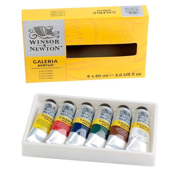 Imagem de Estojo Tinta Acrílica Galeria Winsor & Newton 60ml 06 Cores