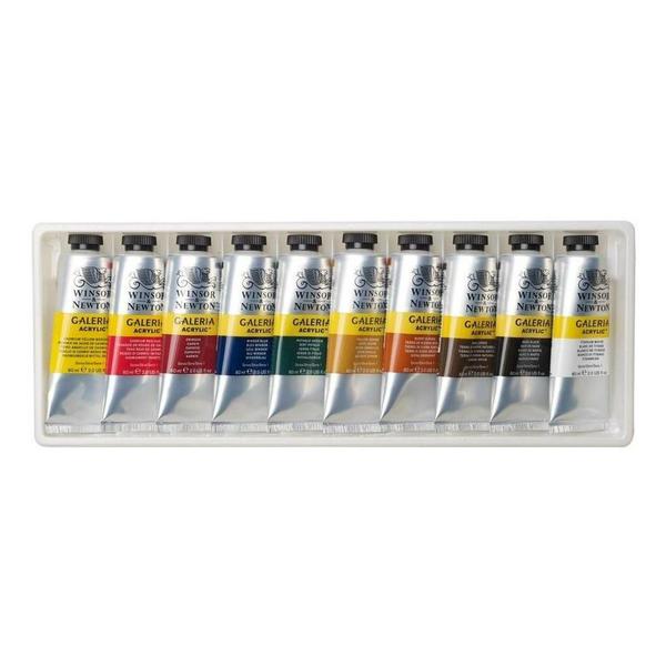 Imagem de Estojo Tinta Acrílica Galeria Winsor & Newton 60ml 10 Cores