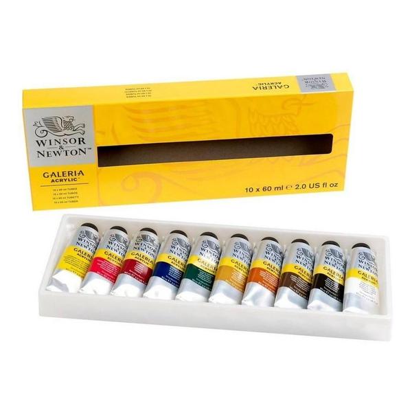 Imagem de Estojo Tinta Acrílica Galeria Winsor & Newton 60ml 10 Cores