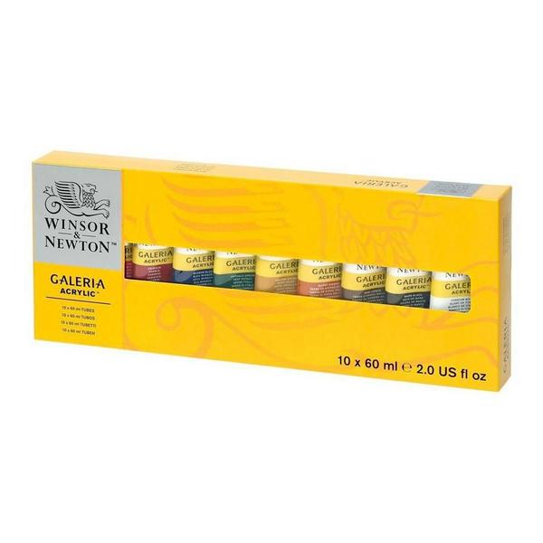 Imagem de Estojo Tinta Acrílica Galeria Winsor & Newton 60ml 10 Cores