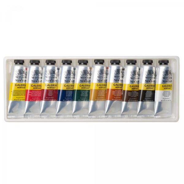 Imagem de Estojo Tinta Acrílica Galeria Winsor & Newton 60ml 10 Cores