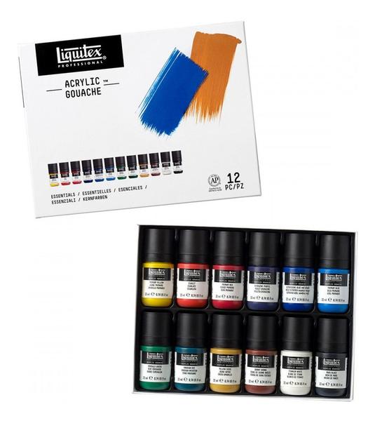 Imagem de Estojo Tinta Acrílica Guache Liquitex 22ml 12 Cores