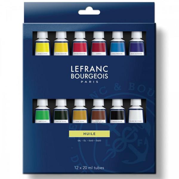 Imagem de Estojo Tinta Óleo Lefranc & Bourgeois 20ml 12 Cores