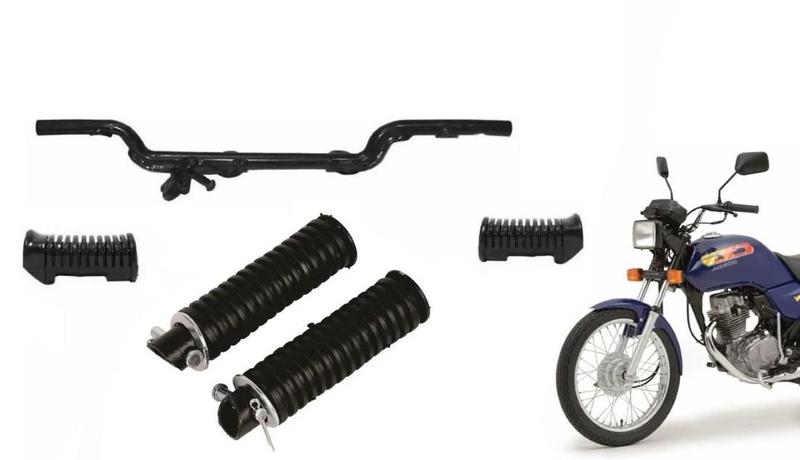 Estribo Borrachas Pedaleiras Cg Titan Fan 125 1983 Ate 2008 - Tork Imagem de Estribo Borrachas Pedaleiras Cg Titan Fan 125 1983 Ate 2008