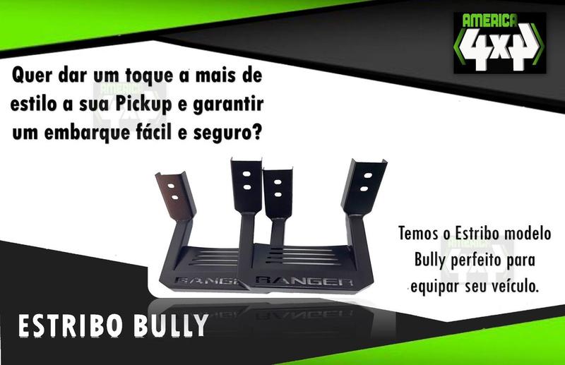 Estribo Bully Ranger Cabine Simples 2013 Em Diante - Am4x4 Imagem de Estribo Bully Ranger Cabine Simples 2013 Em Diante