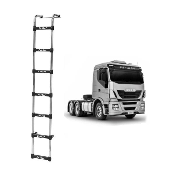 Imagem de Estribo Cabine Iveco Stralis Hi-Way 7 Degraus 2260mm Cromada