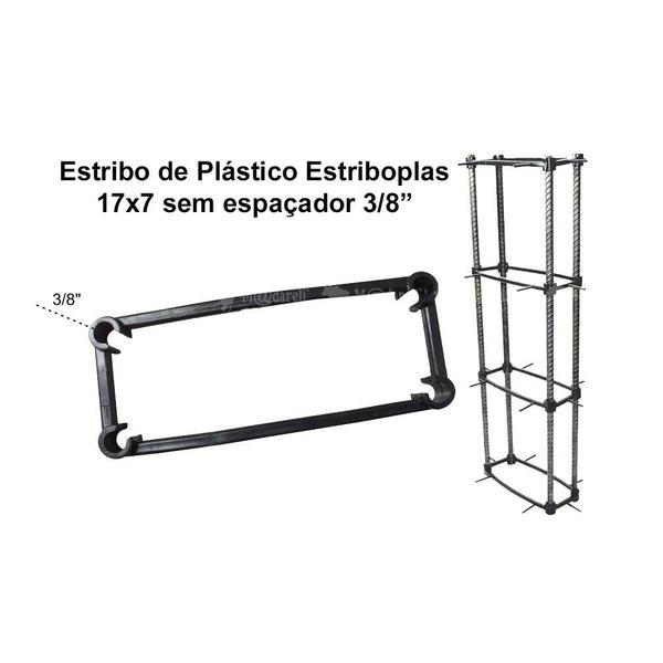 Imagem de Estribo de Plastico Estriboplas 17 x 7 x 3/8" Sem Espaçador