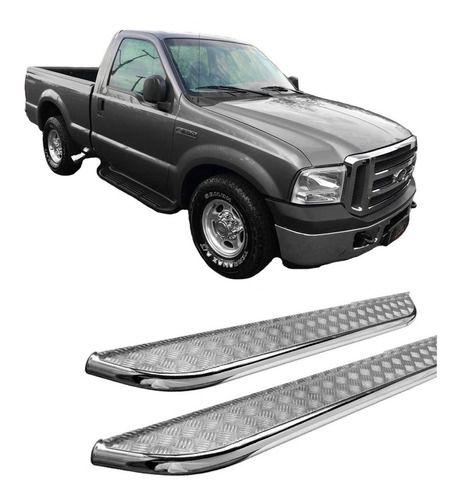 Imagem de Estribo F-250 Chapa Cabine Simples Roda A Roda Cromado F250