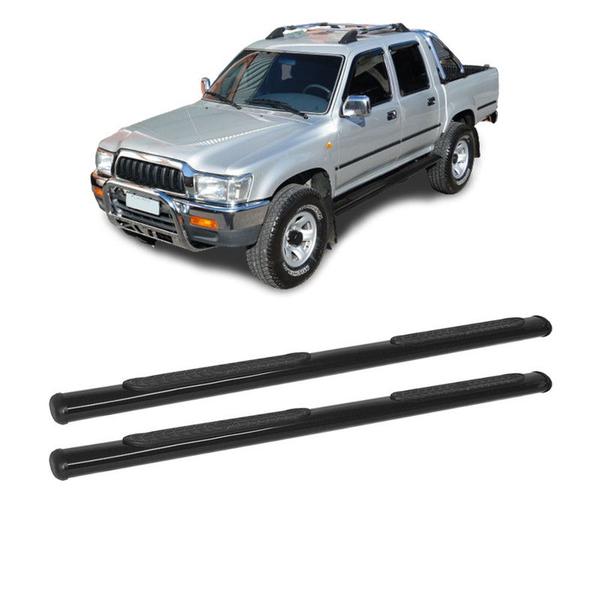 Imagem de Estribo Hilux 1997 1998 1999 2000 Cabine Dupla Preto Oblongo