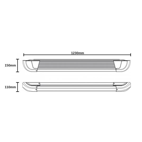 Imagem de Estribo Hilux 2011 2012 2013 2014 2015 Cabine Simples Preto