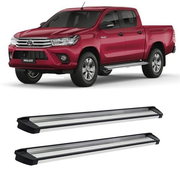 Imagem de Estribo hilux 2016 2017 2018 2019 cabine dupla alumínio