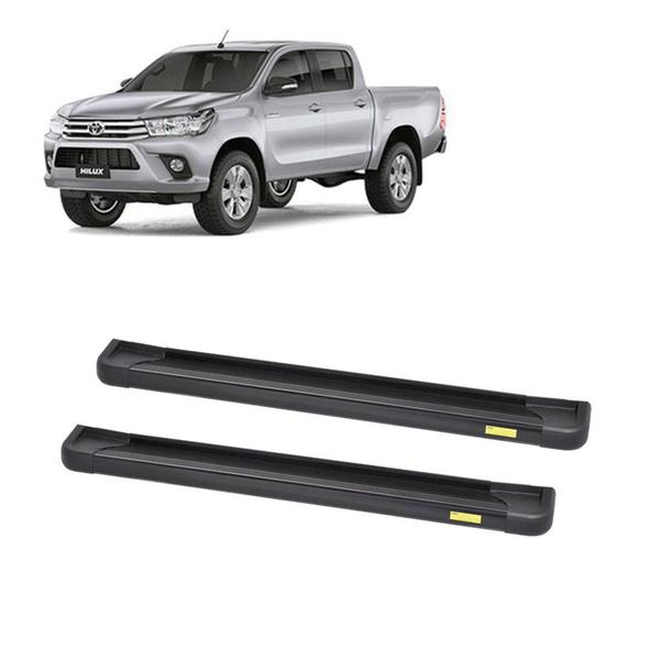 Imagem de Estribo Hilux 2016 2017 2018 Preto Cabine Simples Alumínio