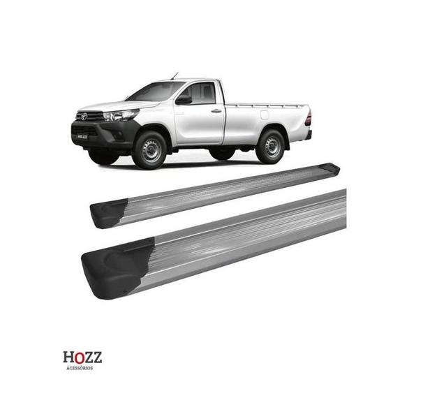 Imagem de Estribo Hilux 2016 a 2020 Chapa de Aluminio Prata