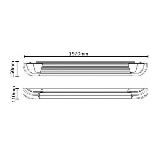 Estribo L200 Triton 2020 2021 2022 Gl/Glx Cd Alumínio Polido - Bepo Imagem de Estribo L200 Triton 2020 2021 2022 Gl/Glx Cd Alumínio Polido