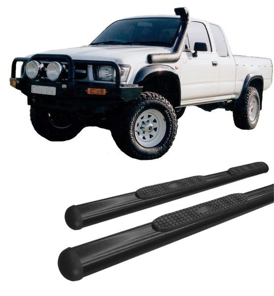 Imagem de Estribo Lateral Hilux 1998 A 2004 Oval Oblongo Preto