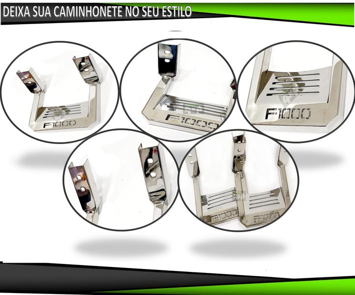 Estribo Modelo Bully F-1000 Em Aço Inox - AM4X4 Imagem de Estribo Modelo Bully F-1000 Em Aço Inox