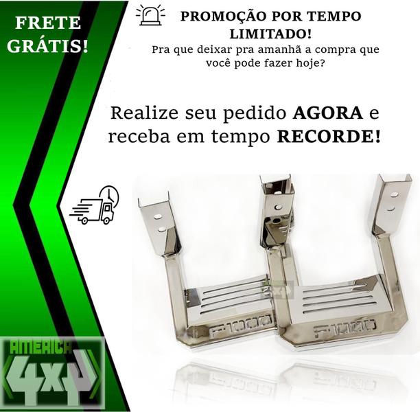 Estribo Modelo Bully F-1000 Em Aço Inox - AM4X4 Imagem de Estribo Modelo Bully F-1000 Em Aço Inox