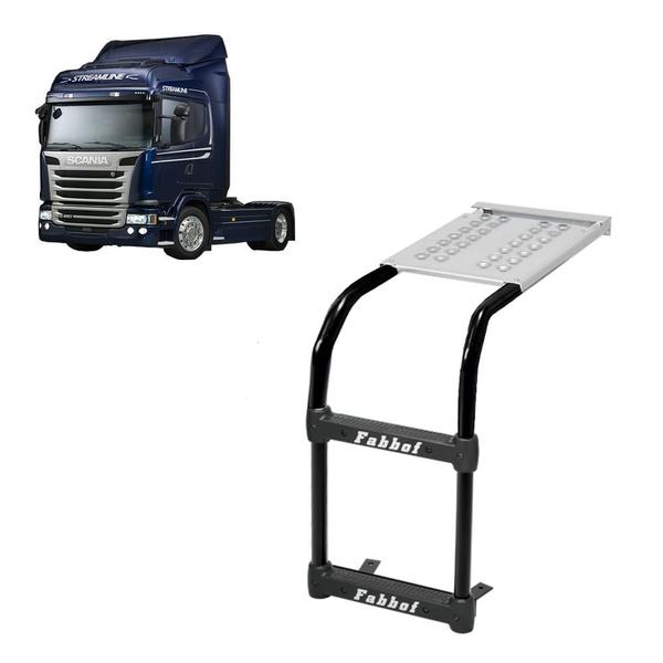 Estribo para Scania P/G/R Streamline Euro 5 2012 2013 Preto - Fabbof Imagem de Estribo para Scania P/G/R Streamline Euro 5 2012 2013 Preto