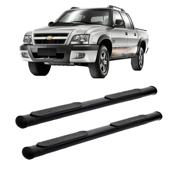 Estribo S10 1996 1997 1998 1999 A 2011 Preto Cabine Dupla - Solar Imagem de Estribo S10 1996 1997 1998 1999 A 2011 Preto Cabine Dupla