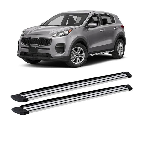 Imagem de Estribo Sportage 2017 2018 2019 2020 Cromado Aluminio Slim