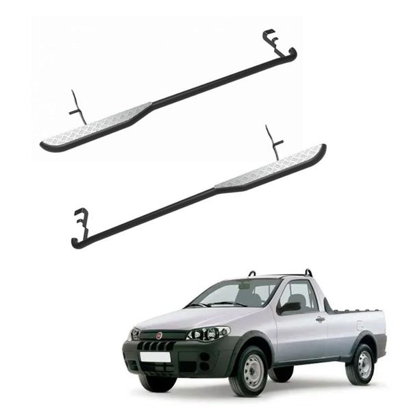 Estribo Strada 1999 2000 2001 2002 2003 2004 2005 Cs Preto - Bepo Imagem de Estribo Strada 1999 2000 2001 2002 2003 2004 2005 Cs Preto