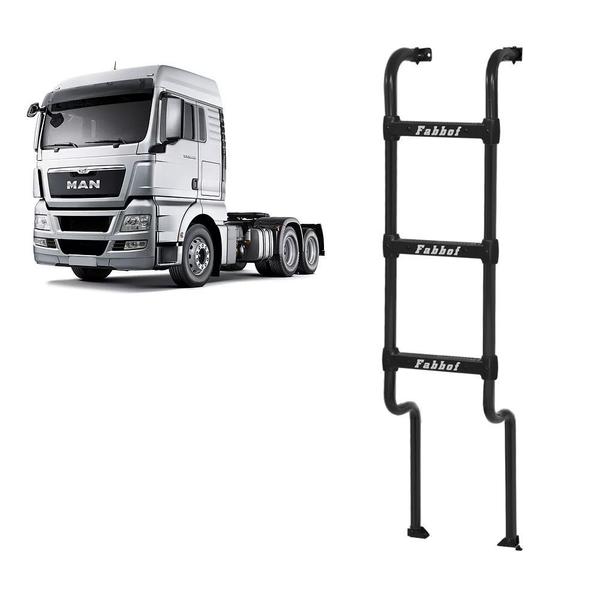 Imagem de Estribo Traseiro Cabine MAN TGX - 3 Degraus - 1432mm Preto