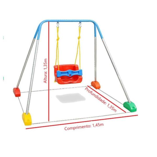 Imagem de Estrutura Jundplay com Balanço de 2 Cadeiras - Ideal para Brincadeiras