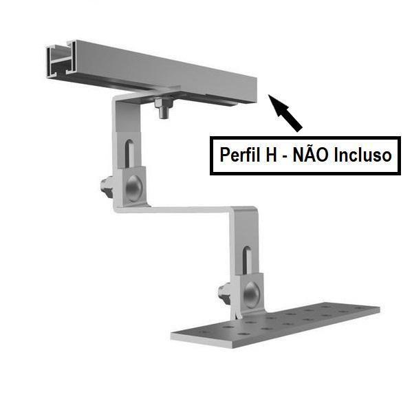 Imagem de Estrutura Suporte Fixador Placa Painel Solar Alumínio E Inox