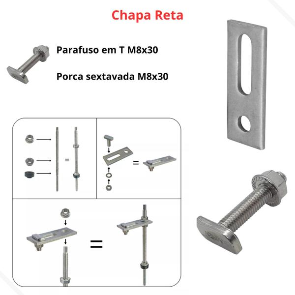 Imagem de Estrutura Suporte Painel Solar Telha Fibro Madeira 06 Und