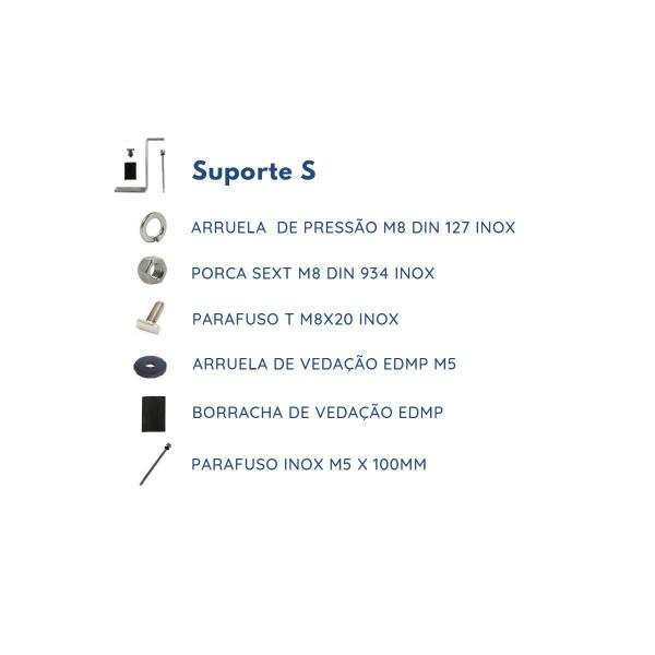 Imagem de Estrutura Suporte Z Fixador Placa Painel Solar Alumínio E