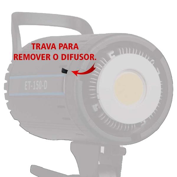 Imagem de Estúdio Flash Tocha Led ET-150D TPfoto Com Tripé e Bolsa Bivolt