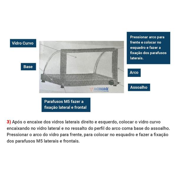 Imagem de Estufa 4 Bandejas Curva Ouro Eo-4 Filete Dourado Desmontada 127V - Edanca