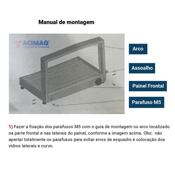 Imagem de Estufa 6 Bandejas Curva Ouro Eo-6 Filete Dourado Desmontada 127V - Edanca